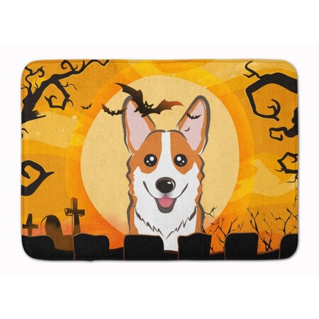 Carolines Treasures Halloween Red Corgi Machine Washable Memory Foam Mat BB1812RUG